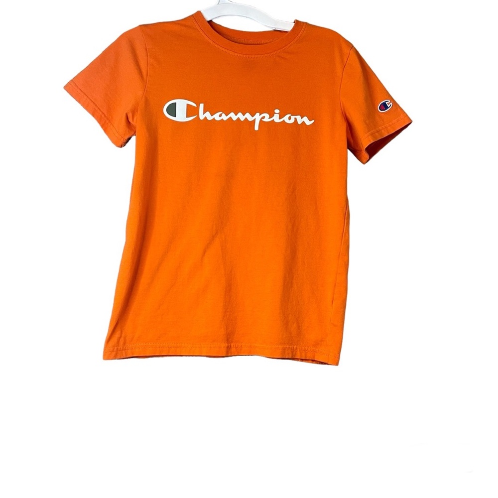 Champion shirt Graphic Tee Short Sleeve Orange T-shirt Youth Size Medium
